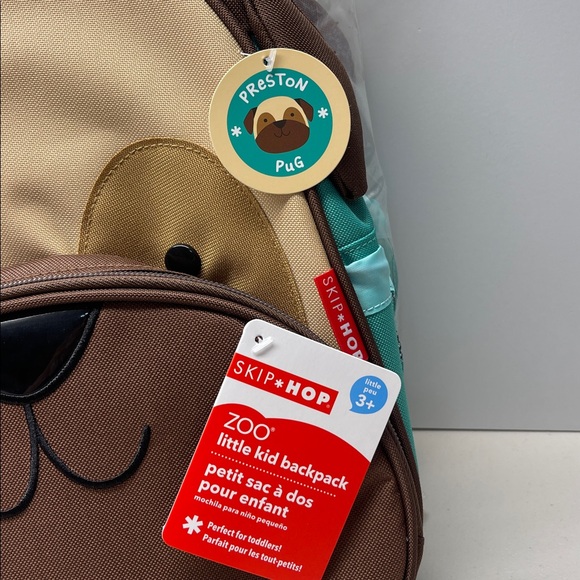 Skip Hop Zoo Kids Backpack - Preston Pug. NWT - Picture 3 of 4